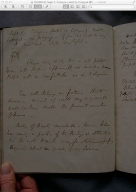 An extract from O'Brien's travel diary