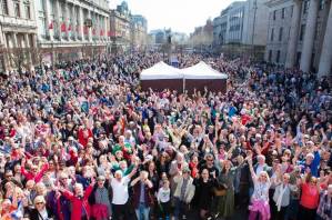 reflecting the rising