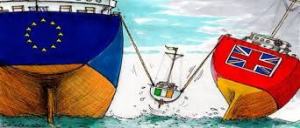 Between a rock and a hard place. Sourced from the Irish Independent.